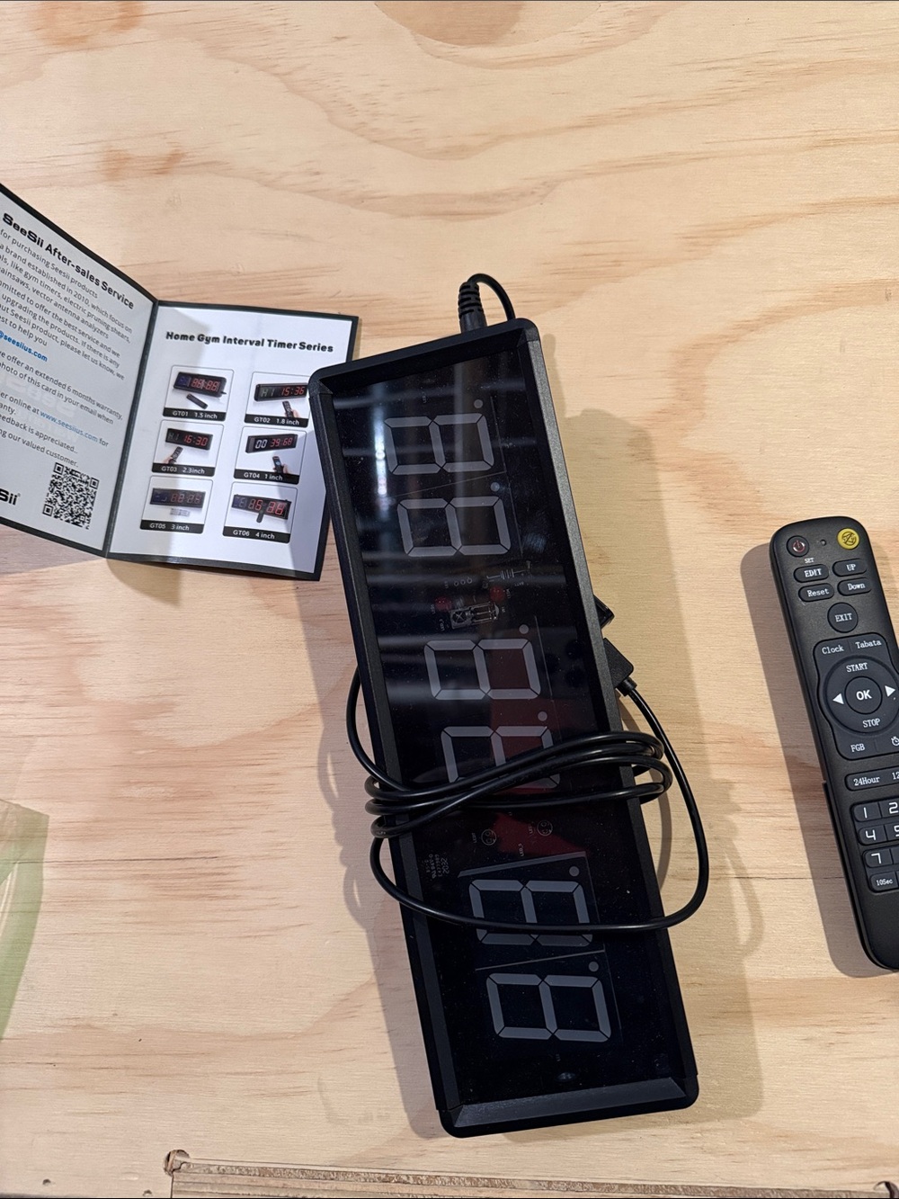 Home gym-CrossFit style Digital Interval Timer - Black LED Display